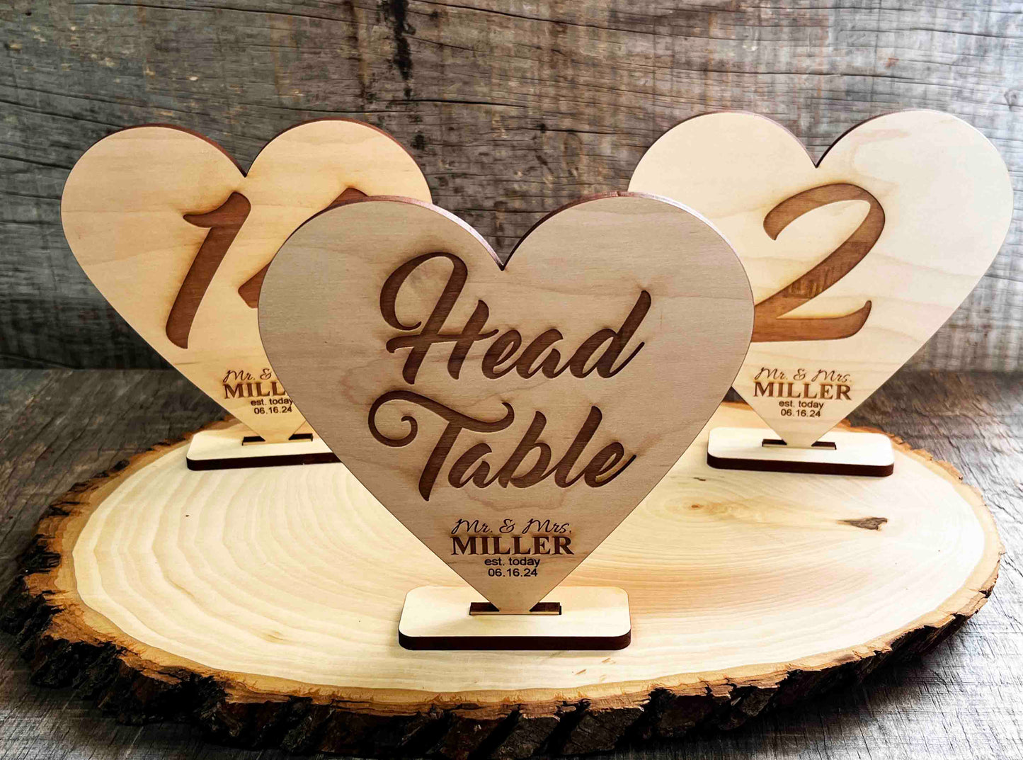 Custom Wooden Wedding Place Cards & Seat Holders | Memories Made