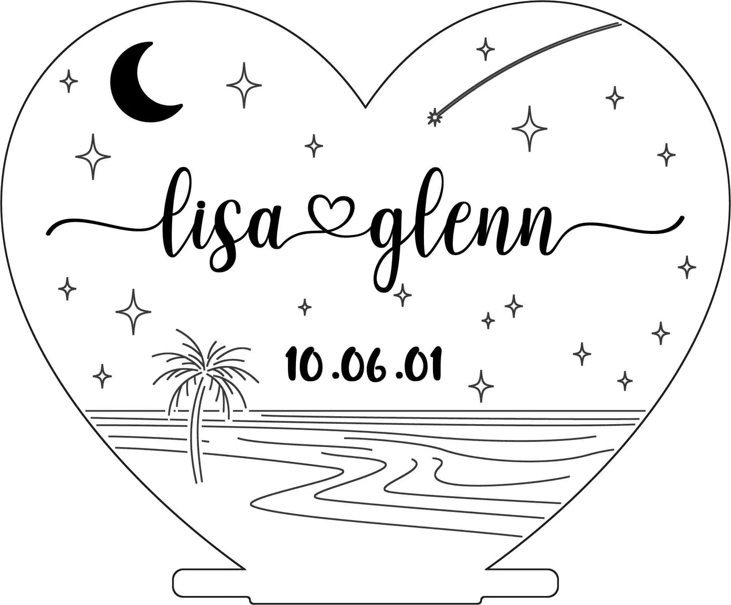 Heart Night Light Memories Made Custom