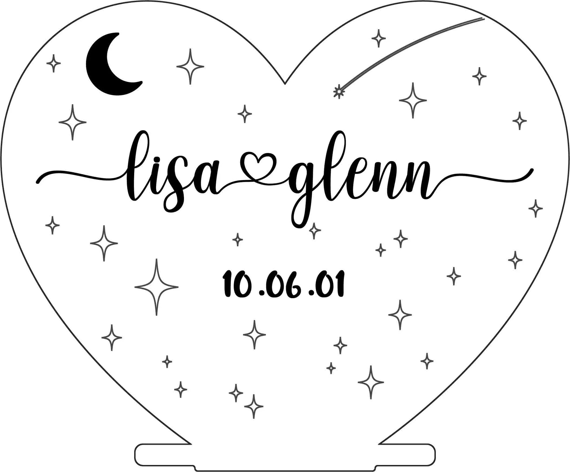 Heart Night Light Memories Made Custom