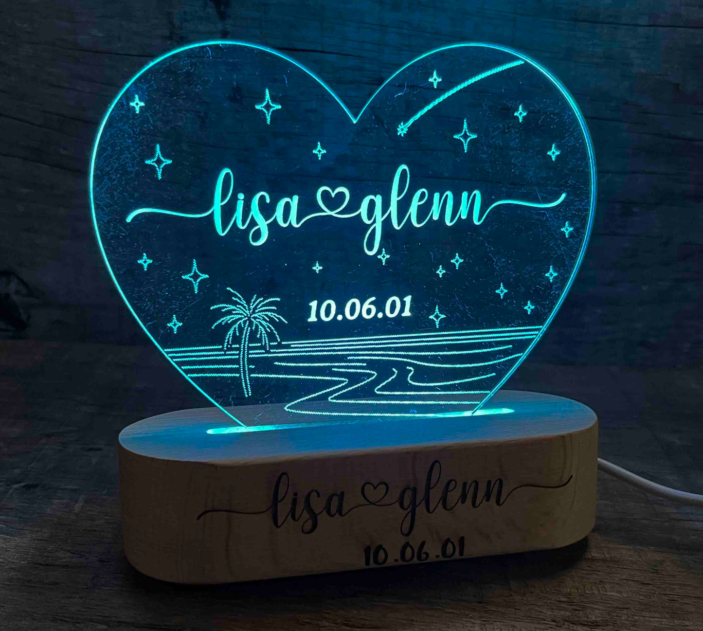 Heart Night Light Memories Made Custom