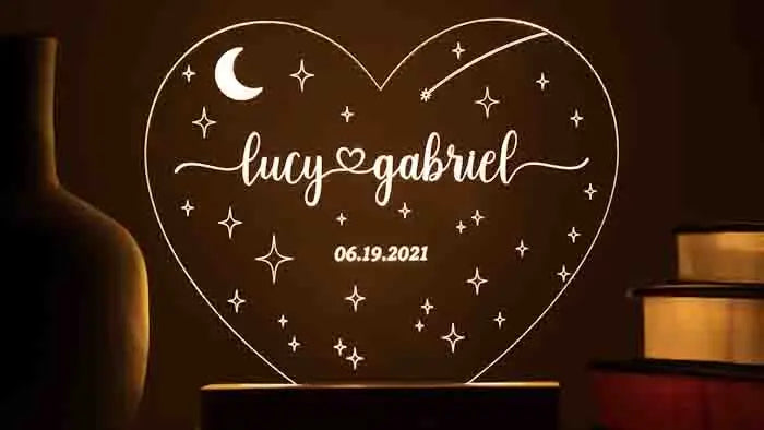 Heart Night Light Memories Made Custom