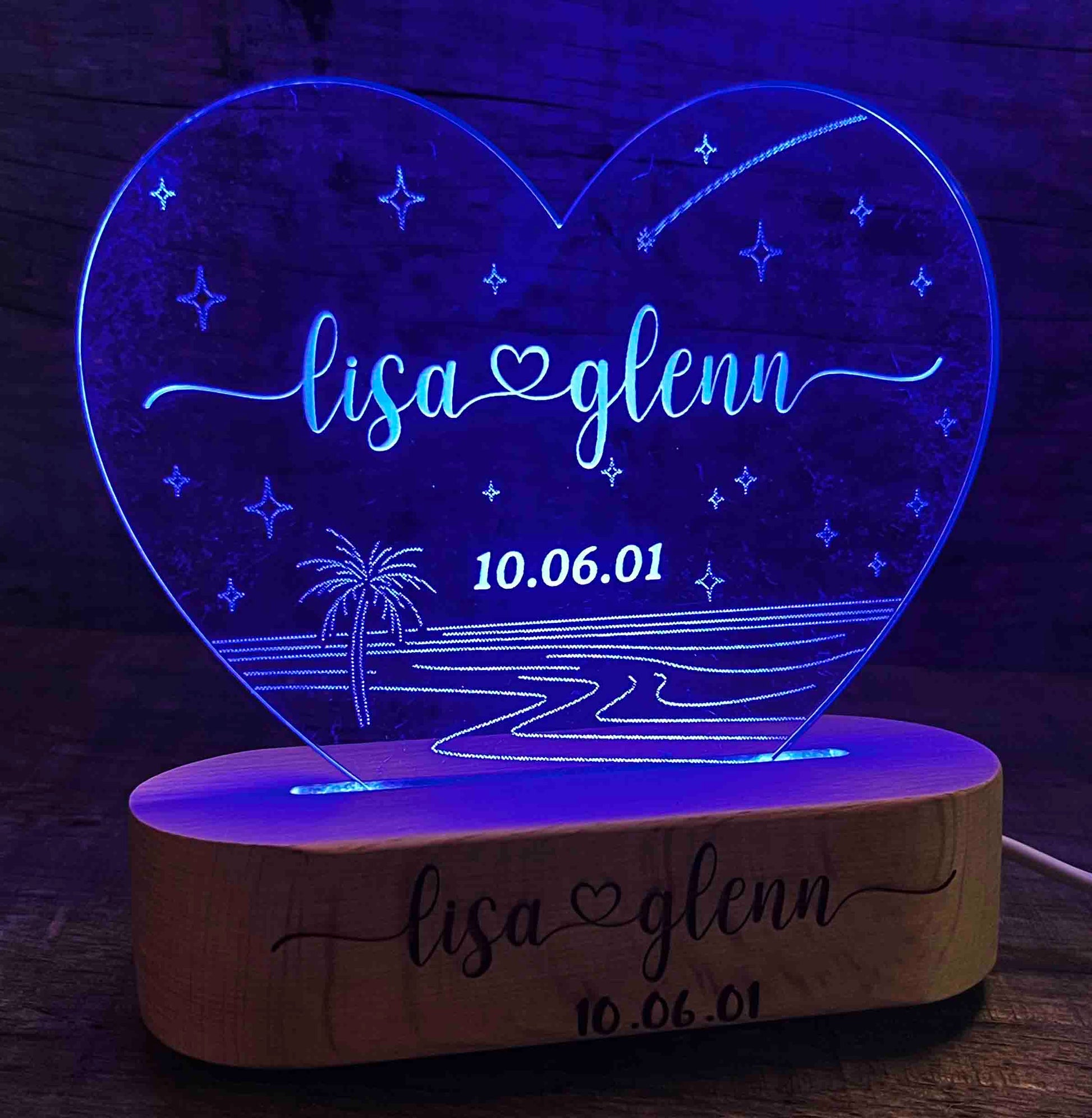 Heart Night Light Memories Made Custom
