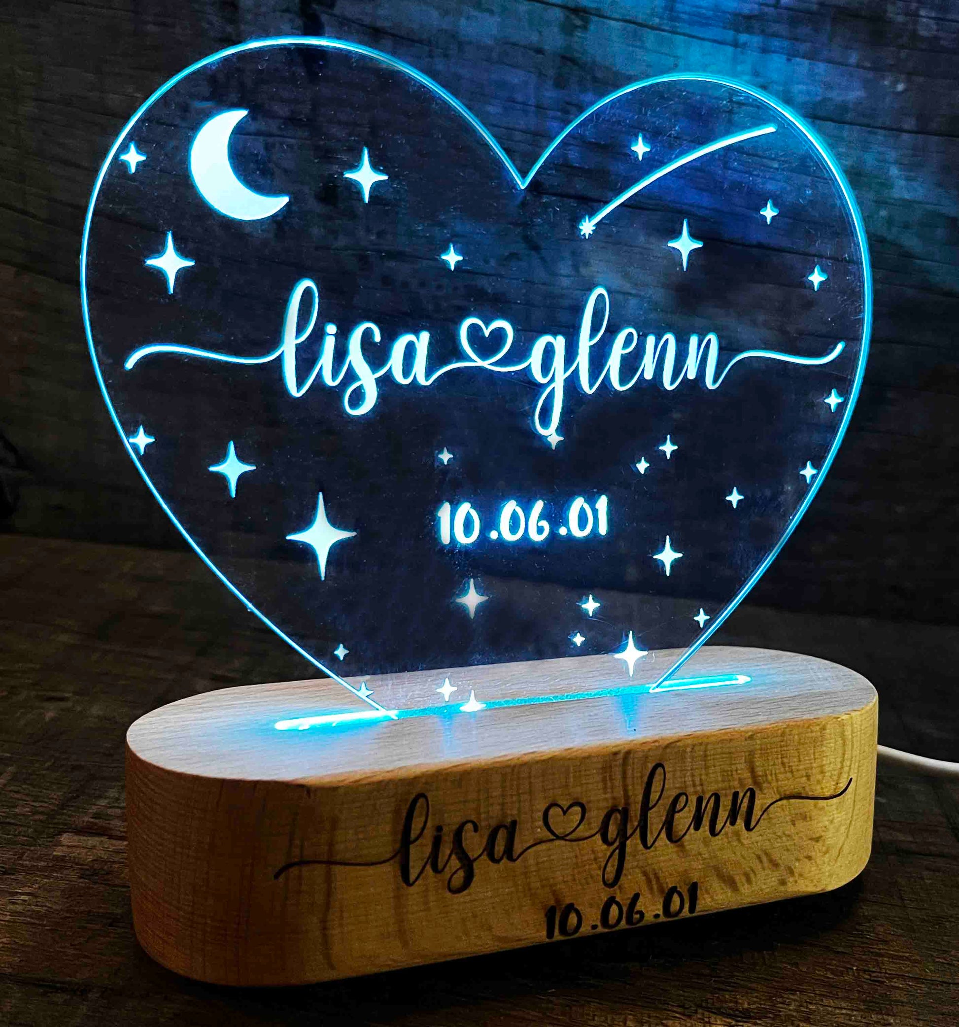 Heart Night Light Memories Made Custom