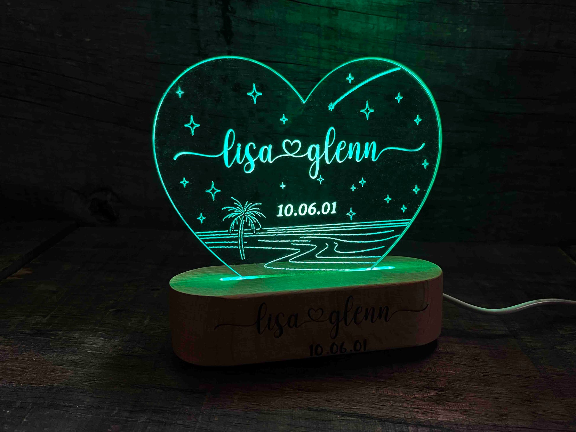 Heart Night Light Memories Made Custom