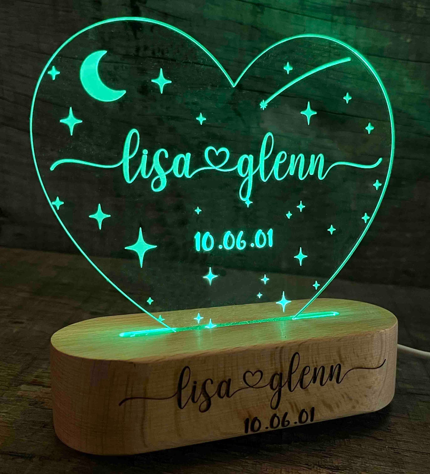 Heart Night Light Memories Made Custom