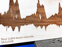 Custom Engraved Wooden Heartbeat, Ultrasound or Audio Sign Memories Made Custom