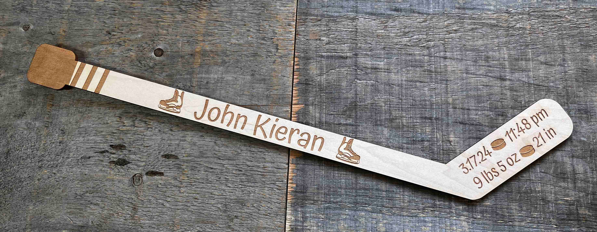 Mini Hockey Sticks - Laser Cut - Multiple Lengths Memories Made Custom