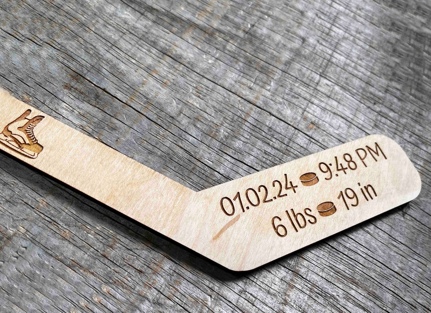 Mini Hockey Sticks - Laser Cut - Multiple Lengths Memories Made Custom