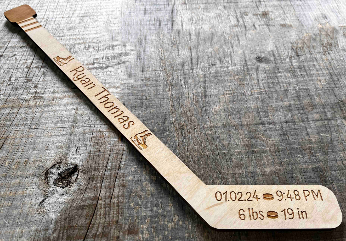 Mini Hockey Sticks - Laser Cut - Multiple Lengths Memories Made Custom