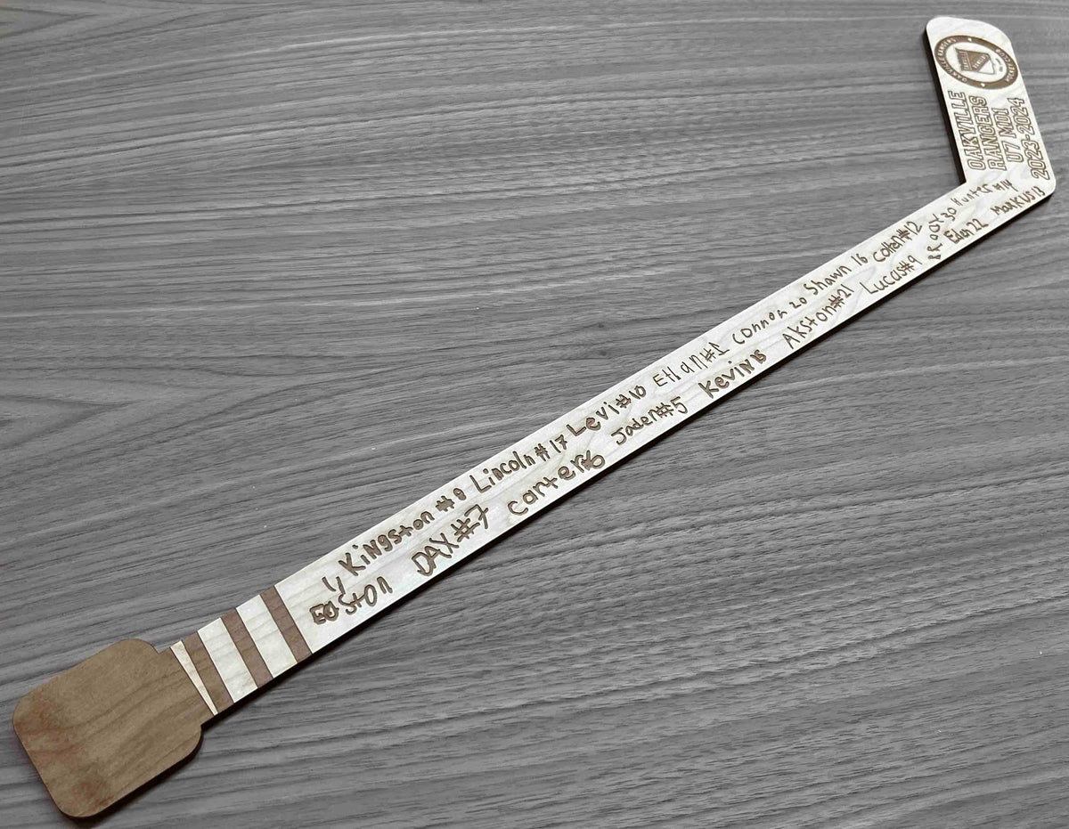 Mini Hockey Sticks Signed By Players, Coaches Parents Memories Made Custom