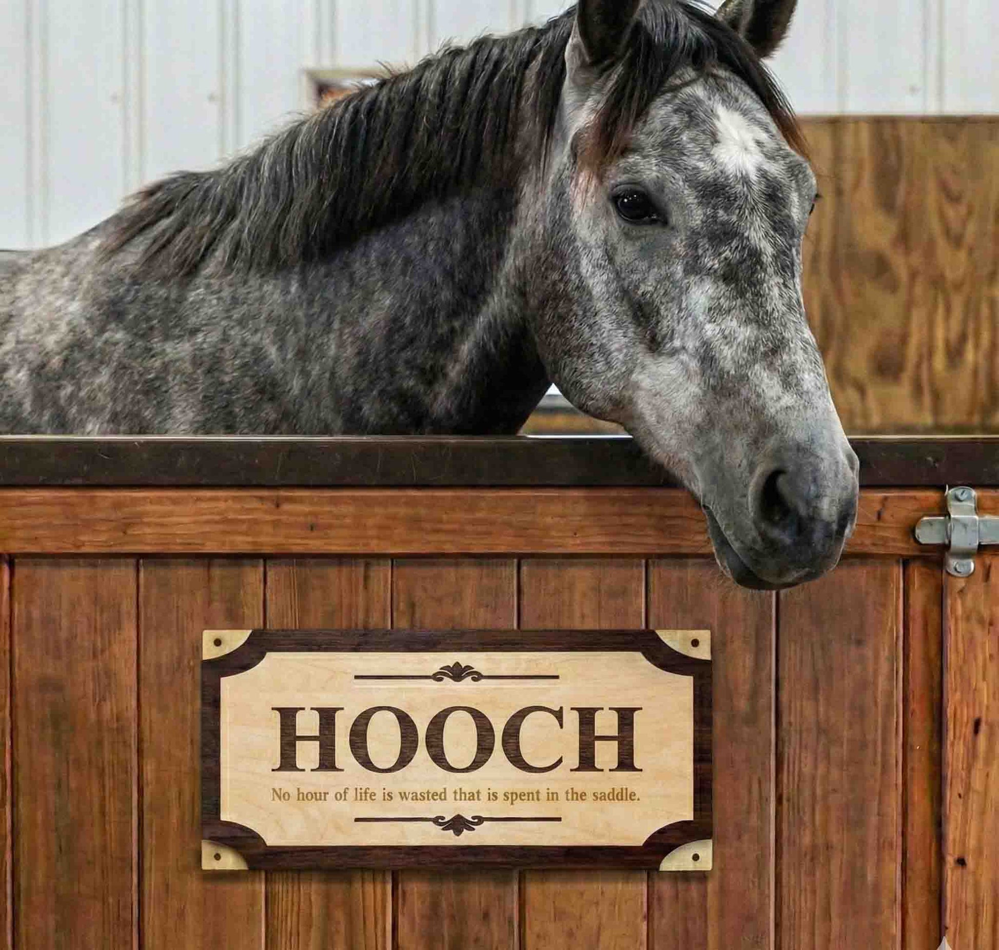 Custom Wood Horse Stall Name Plate | Personalized Barn Sign - Memories Made Custom