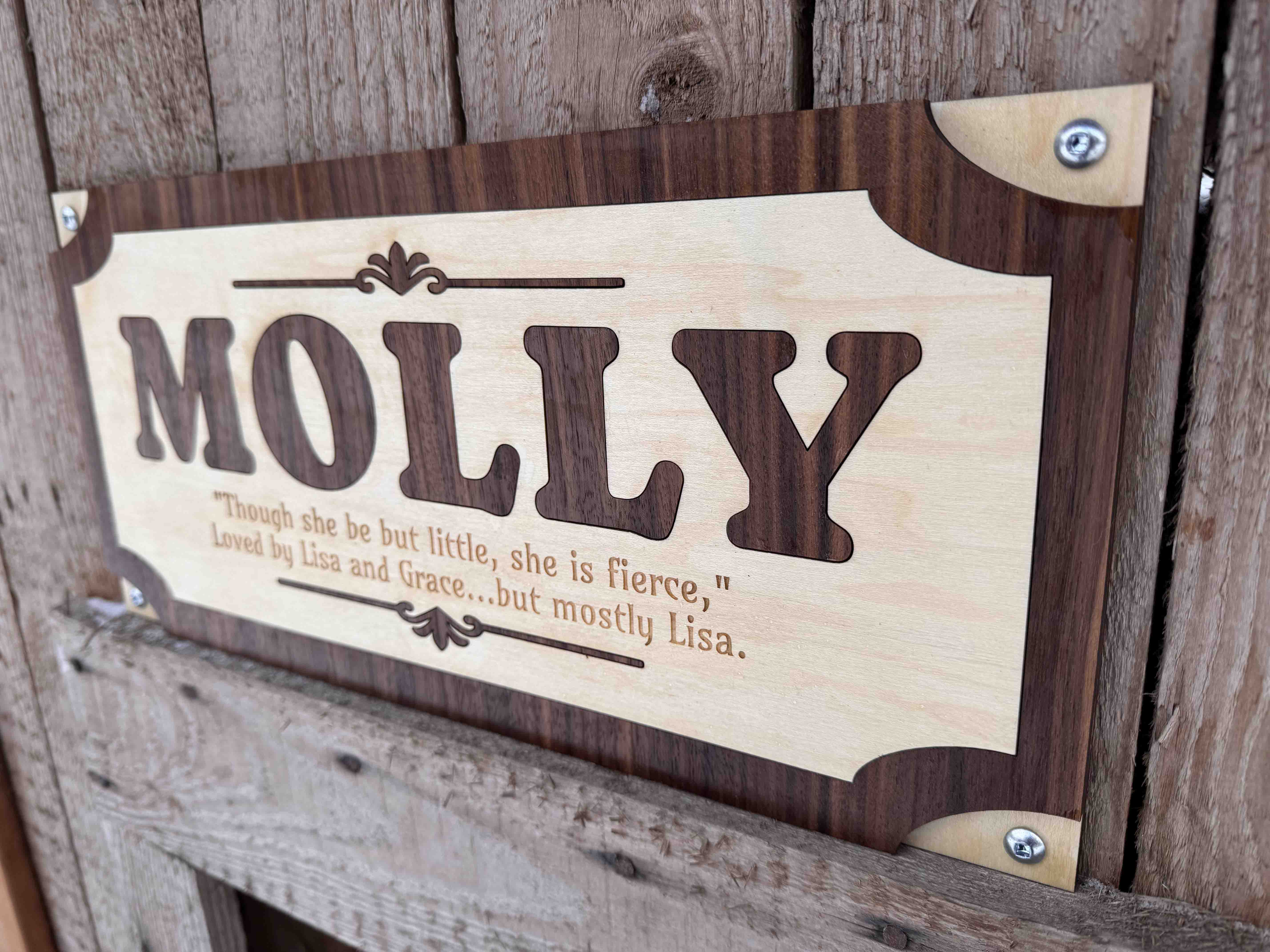 Custom Wood Horse Stall Name Plate | Personalized Barn Sign - Memories Made Custom