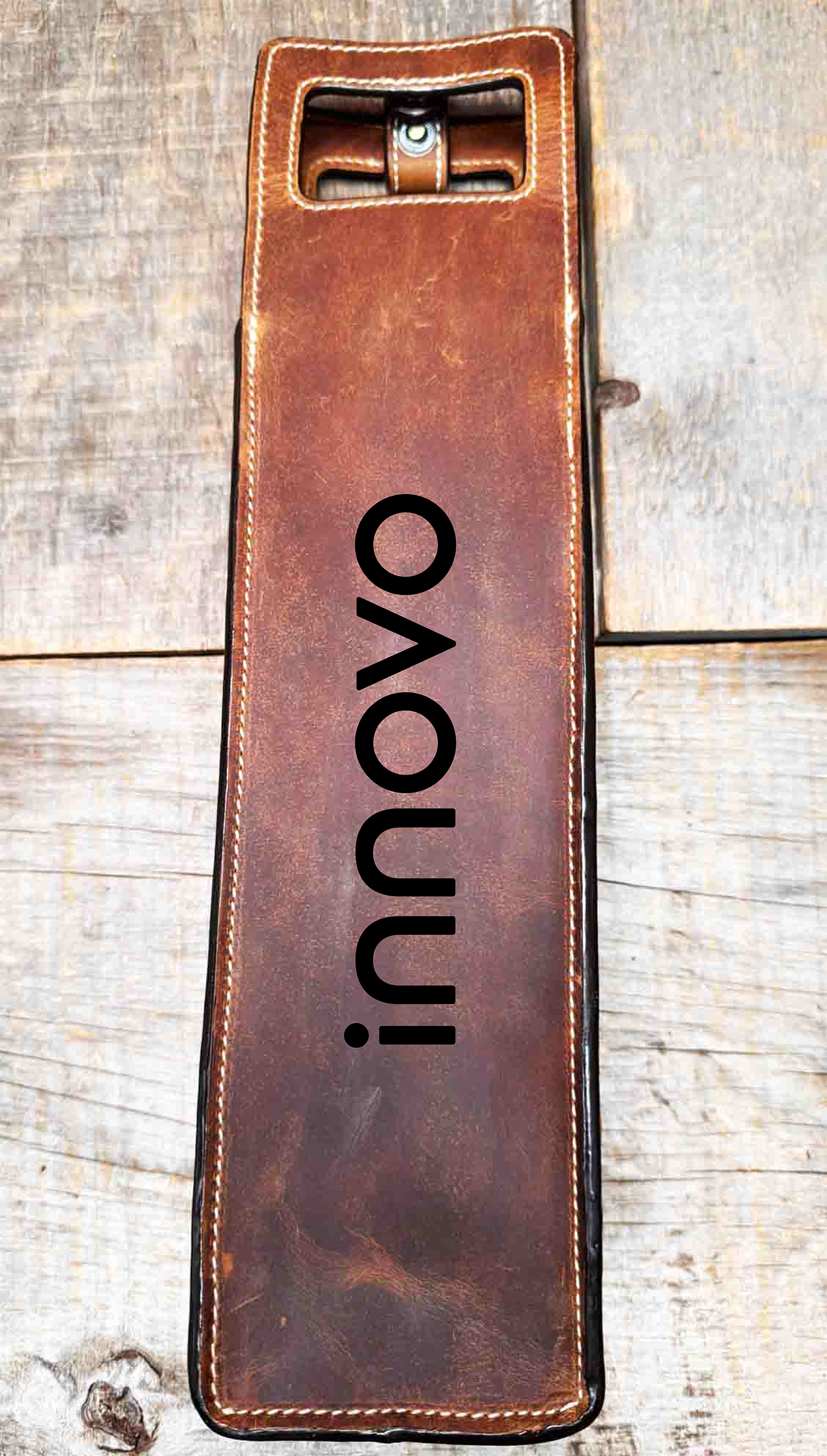 37 Custom Leather Wine Tote