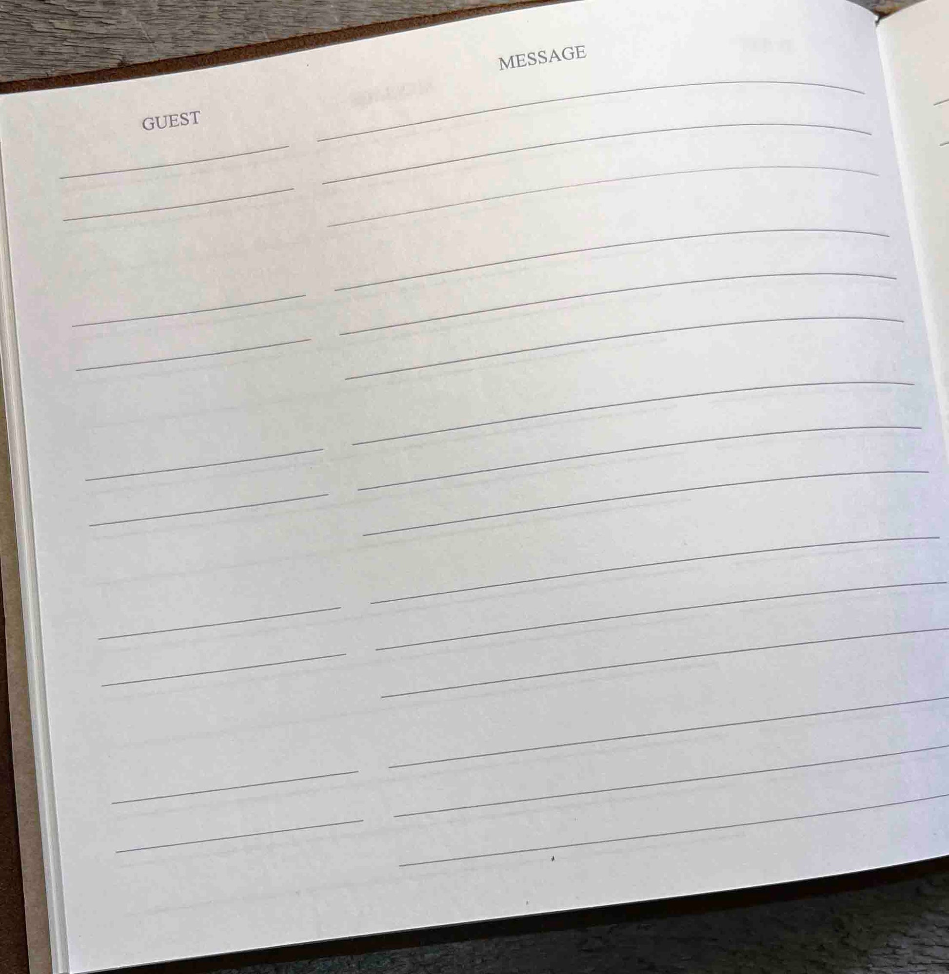 Large Guest Registry, Flap-tie Premium Leather Engraved Memories Made Custom