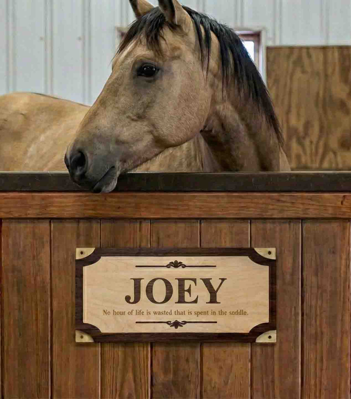 Custom Wood Horse Stall Name Plate | Personalized Barn Sign - Memories Made Custom