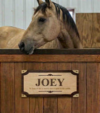 Custom Wood Horse Stall Name Plate | Personalized Barn Sign - Memories Made Custom