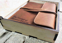 Refillable Journal / Premium Leather / Custom Engraved Memories Made Custom