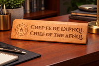 Desk Name Plate Alder Wood
