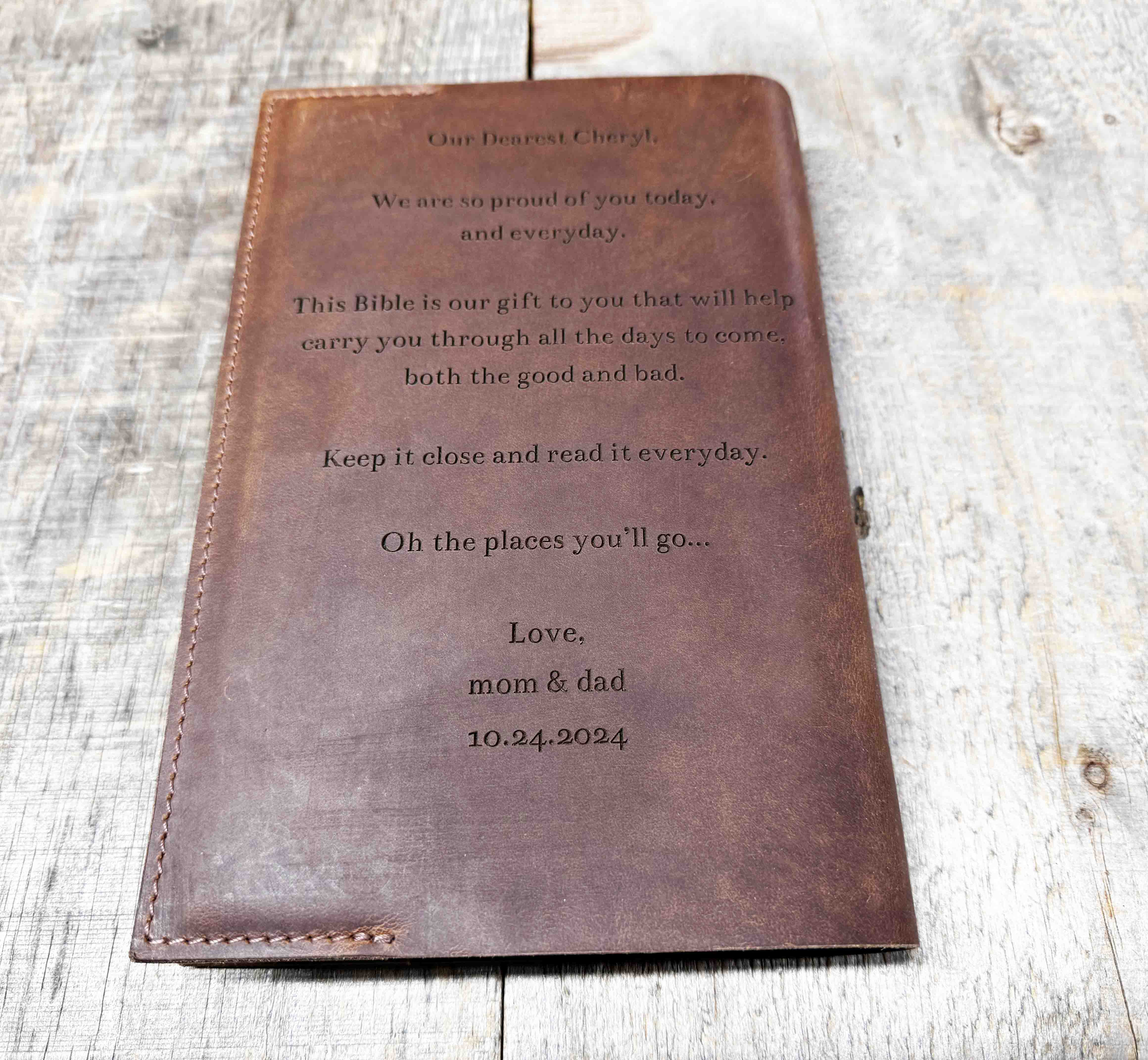 Custom Premium Leather Bible Cover