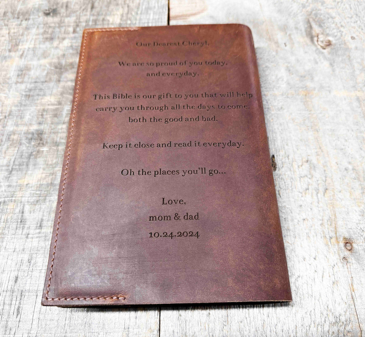 Custom Premium Leather Bible Cover - Memories Made Custom