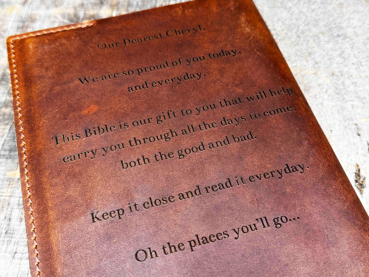 Custom Premium Leather Bible Cover - Memories Made Custom