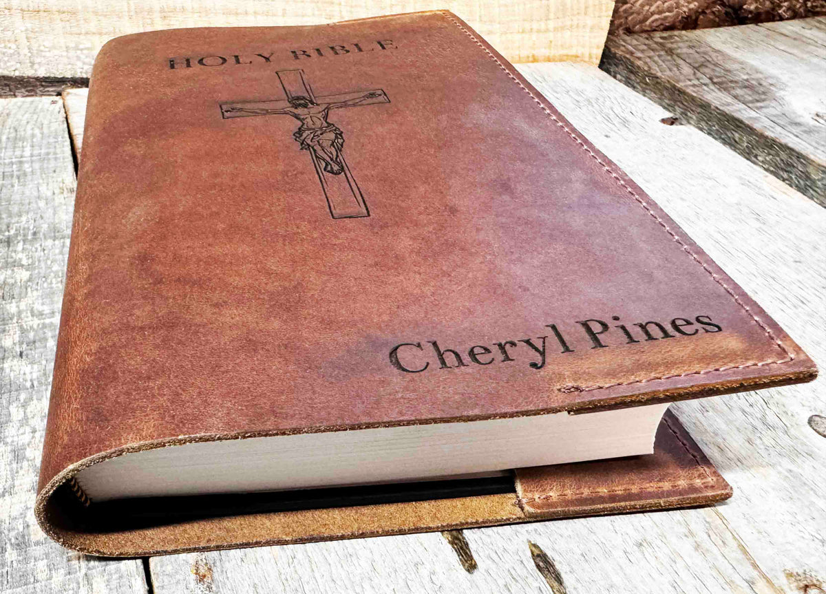 Custom Premium Leather Bible Cover - Memories Made Custom