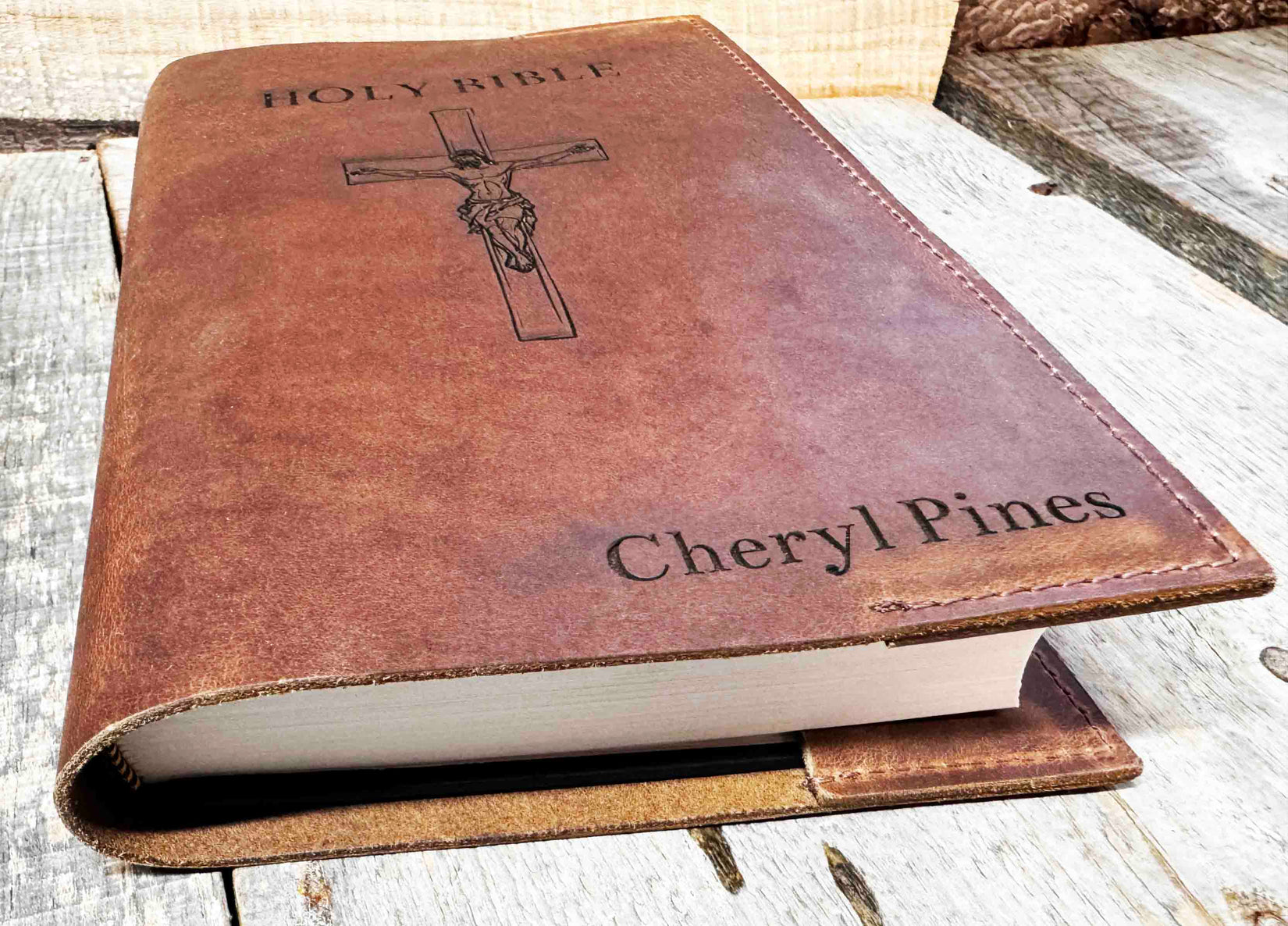 Custom Premium Leather Bible Cover