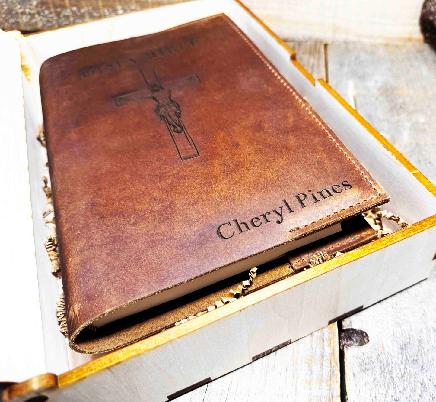 Custom Premium Leather Bible Cover