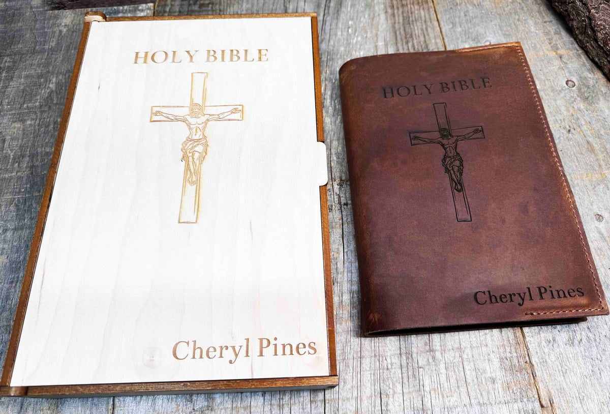 Custom Premium Leather Bible Cover - Memories Made Custom