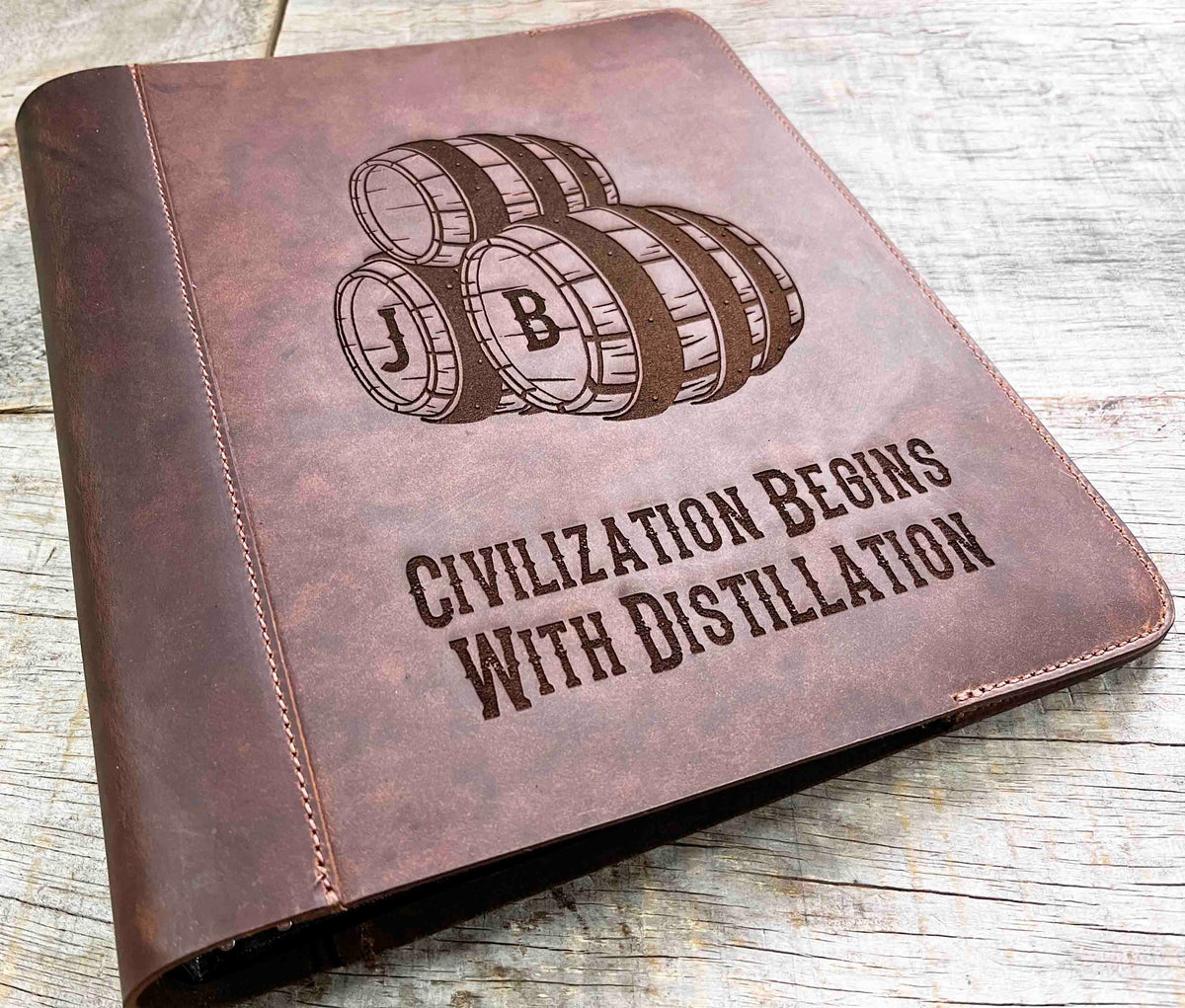 Binder Premium Leather Engraved Memories Made Custom
