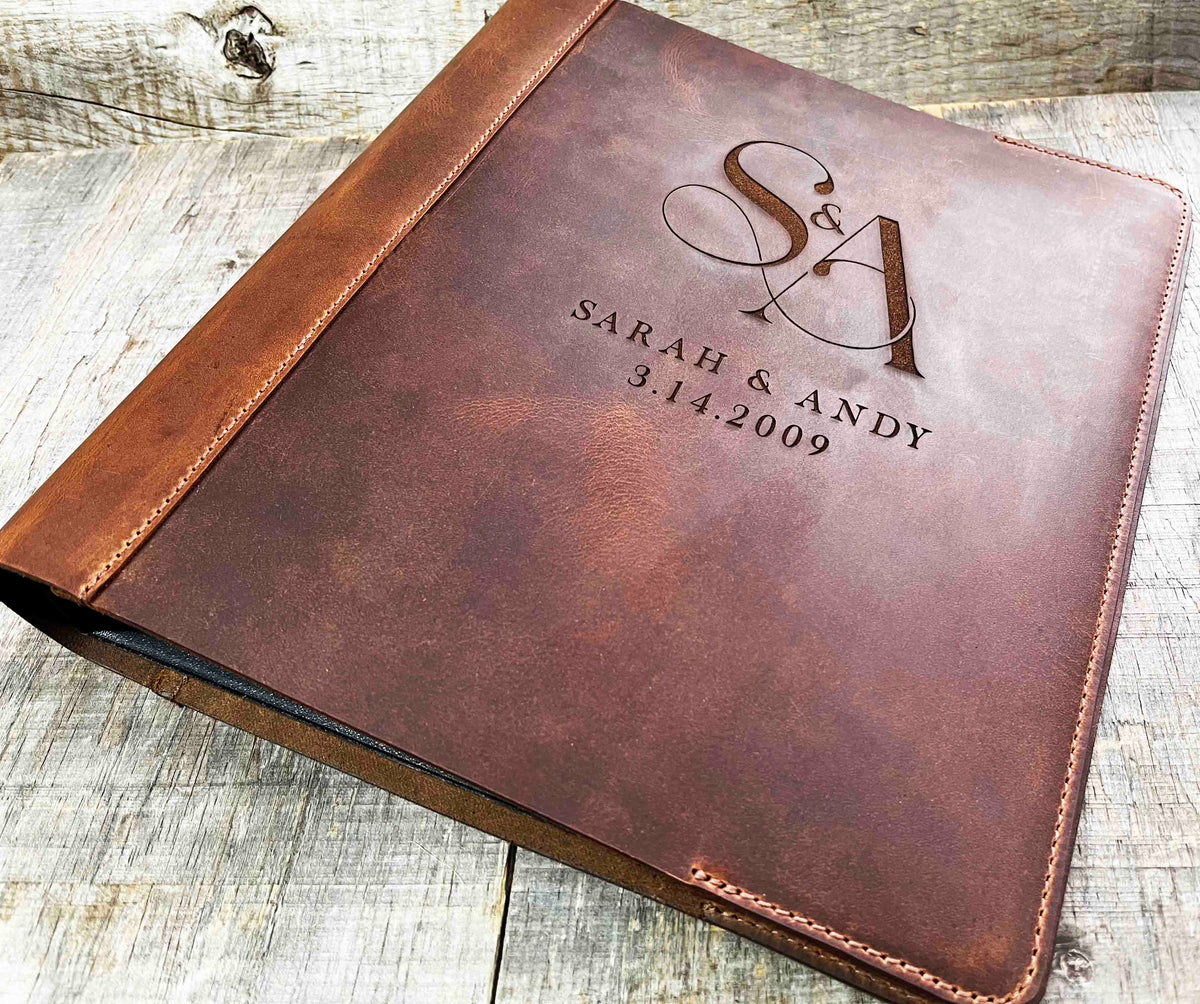 Binder Premium Leather Engraved Memories Made Custom