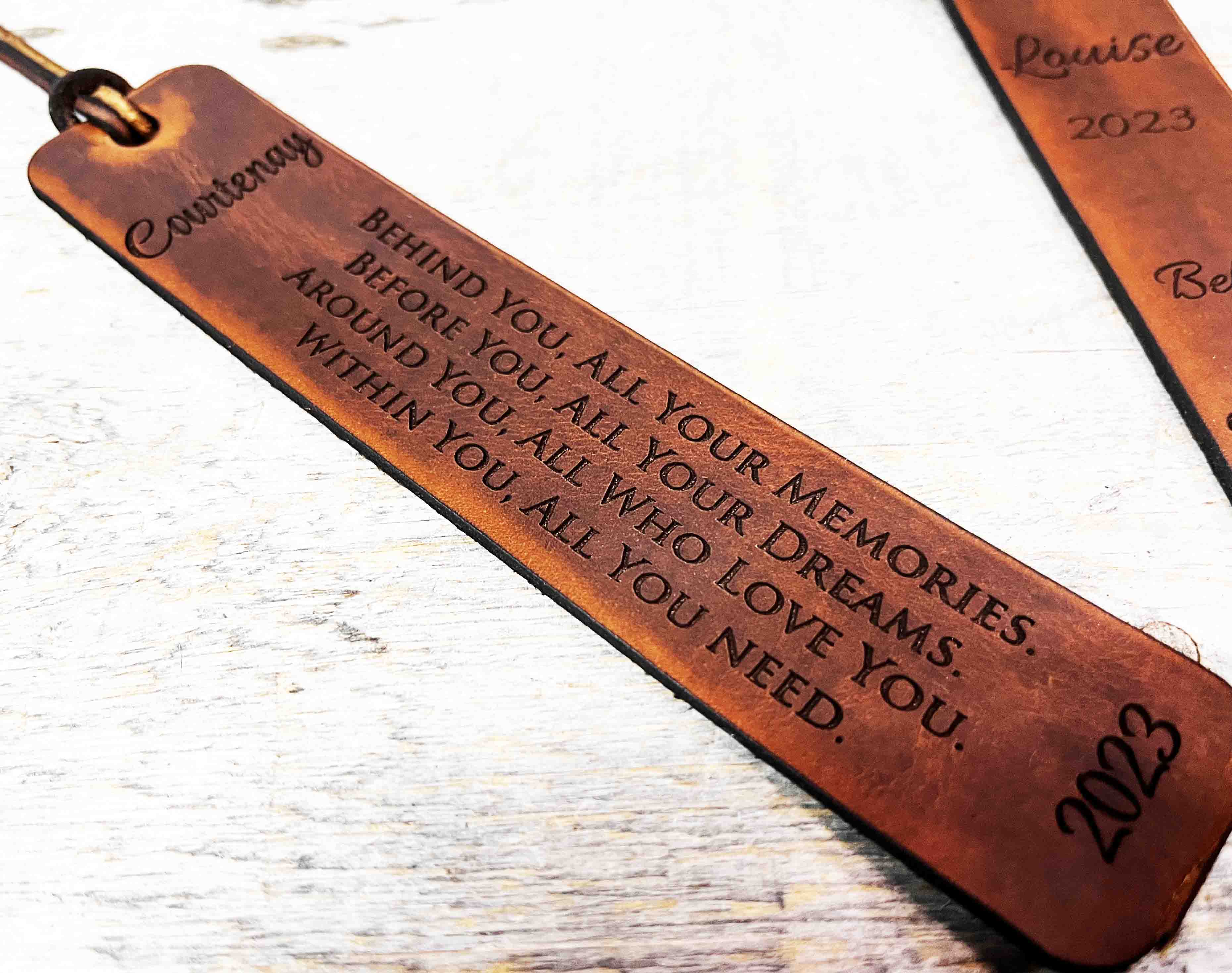 Bookmark Premium Leather Engraved