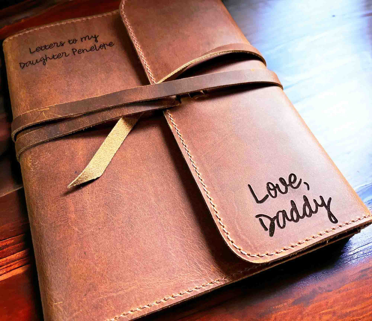 Refillable Journal / Premium Leather / Custom Engraved Memories Made Custom