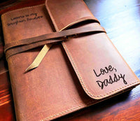Refillable Journal / Premium Leather / Custom Engraved Memories Made Custom