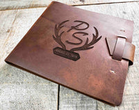 Guest Registry Memorial Book Leather Engraved Memories Made Custom