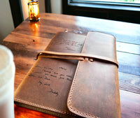 Handwriting Engraved Leather Journal Memories Made Custom