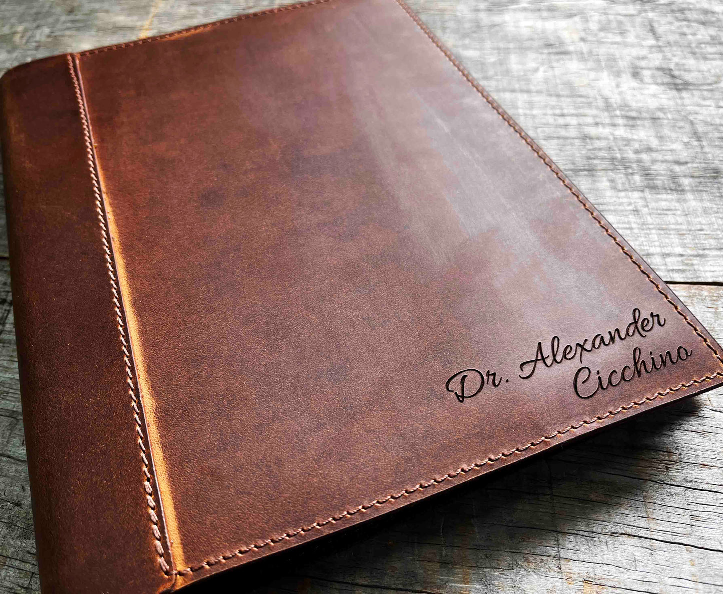 Leather Engraved Notebook Cover