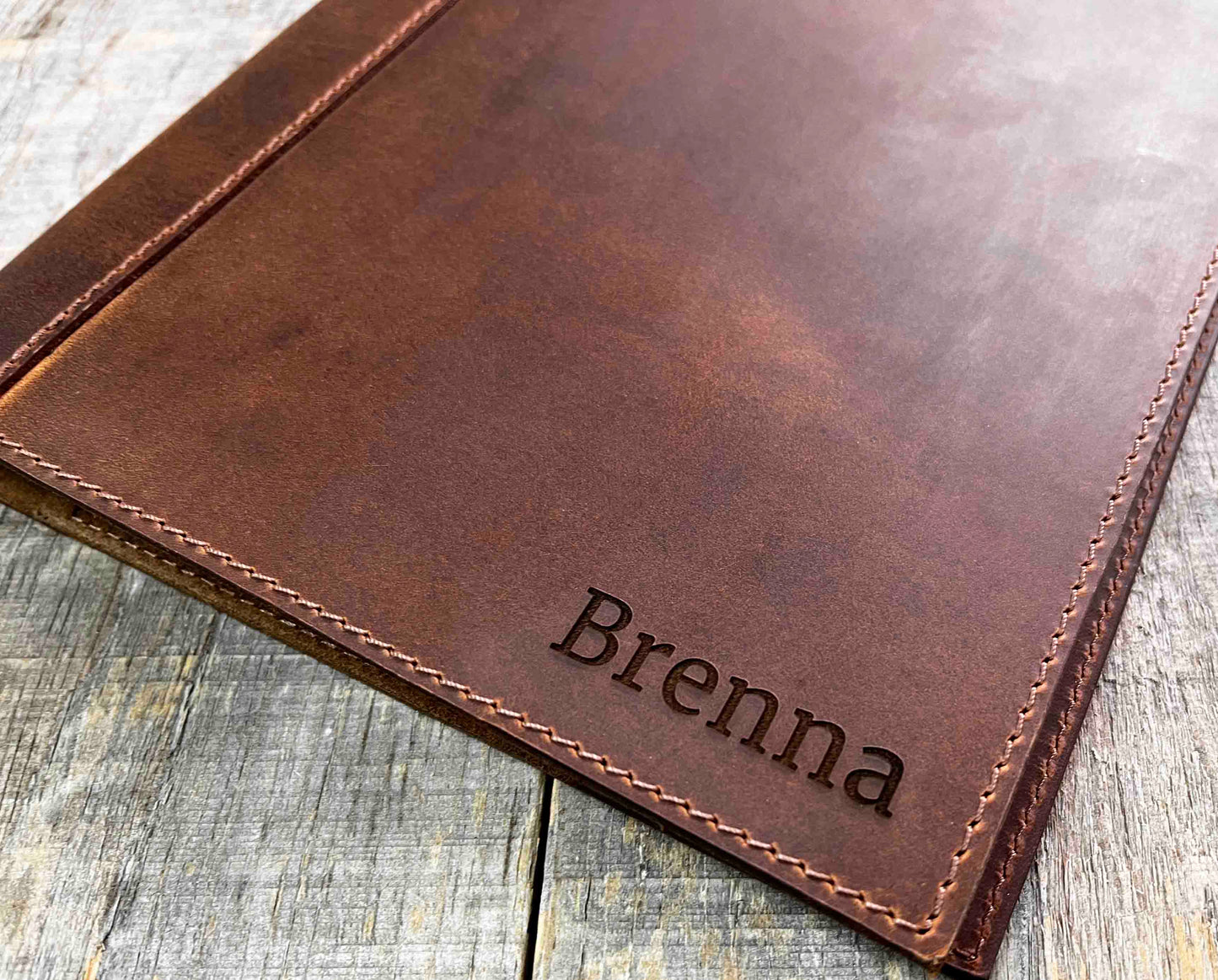 Leather Engraved Notebook Cover