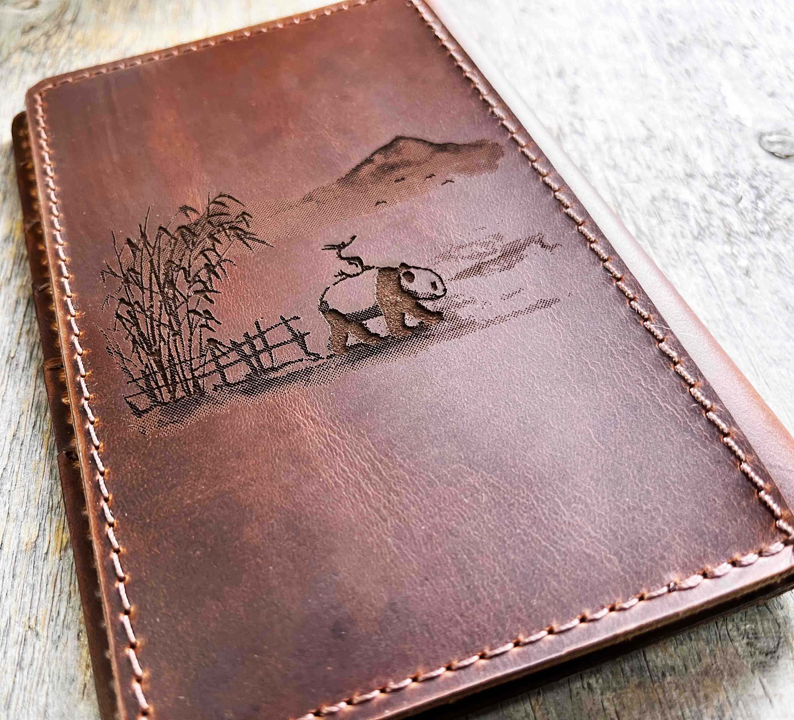 Passport Cover Premium Leather Engraved
