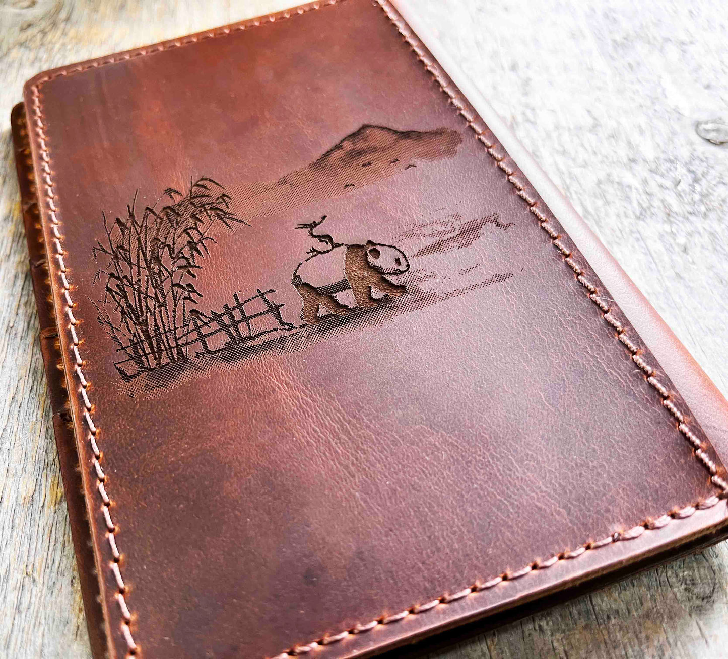 Passport Cover Premium Leather Engraved