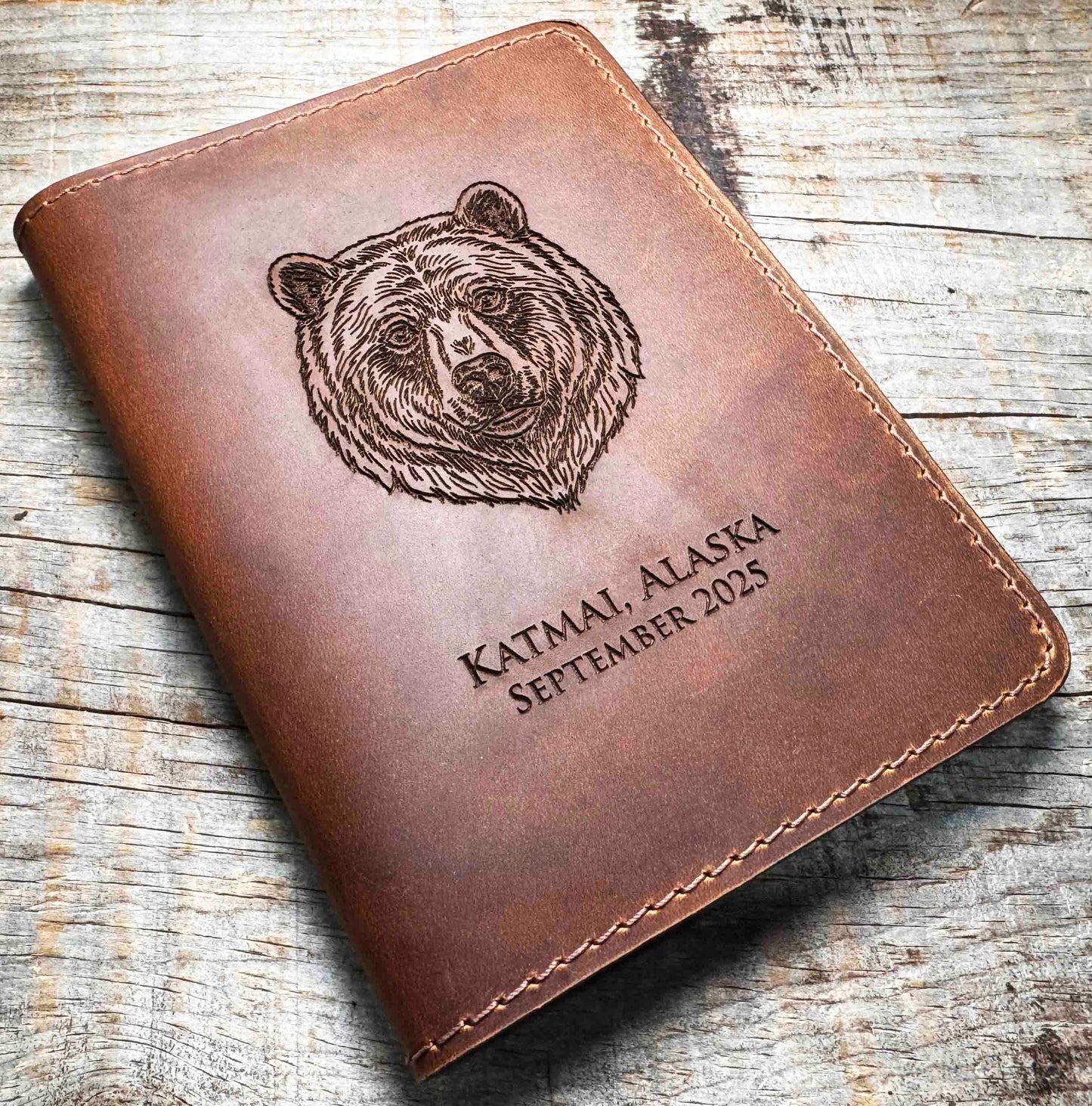 4x6 Leather Photo Album, Premium Leather Engraved - Memories Made Custom