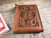 Custom Engraved Leather Playing Card Case Memories Made Custom