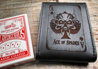 Custom Engraved Leather Playing Card Case Memories Made Custom