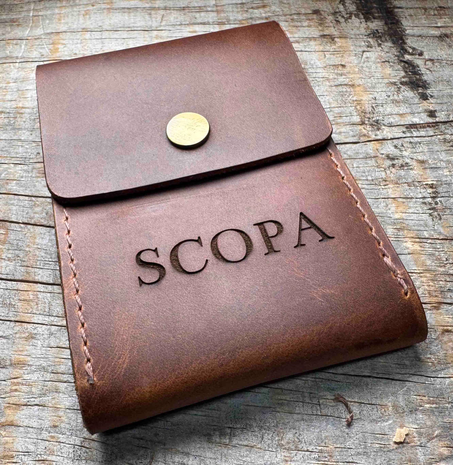 Custom Engraved Leather Playing Card Case