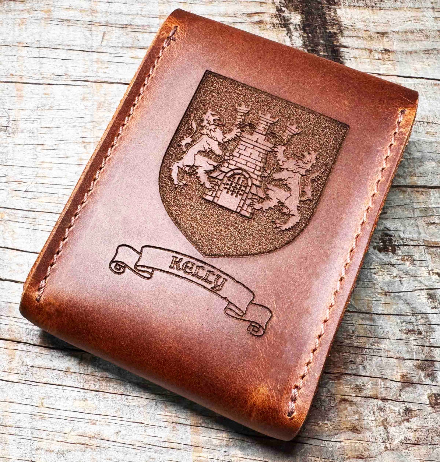 Custom Engraved Leather Playing Card Case