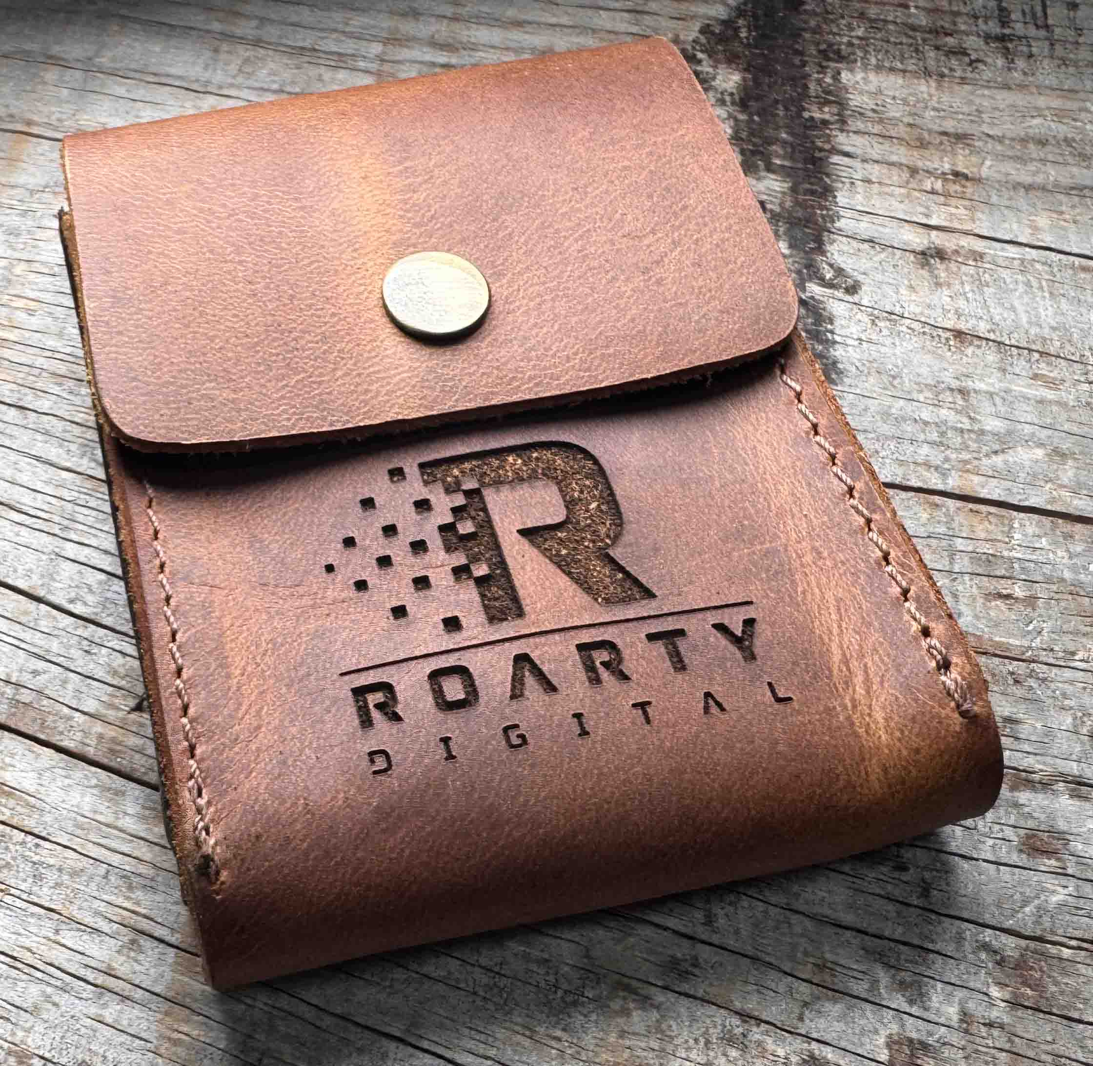 Custom Engraved Leather Playing Card Case