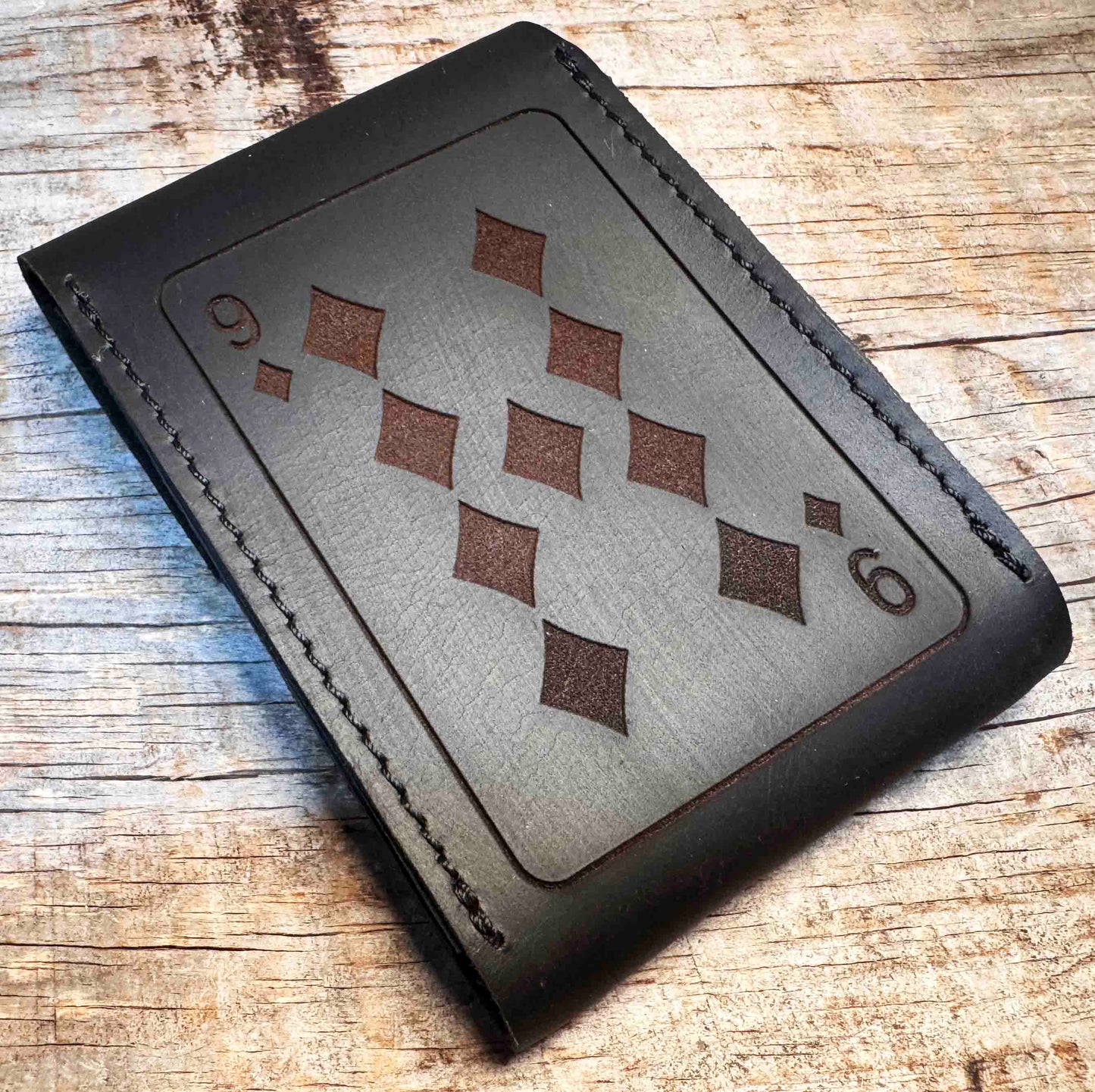 Custom Engraved Leather Playing Card Case