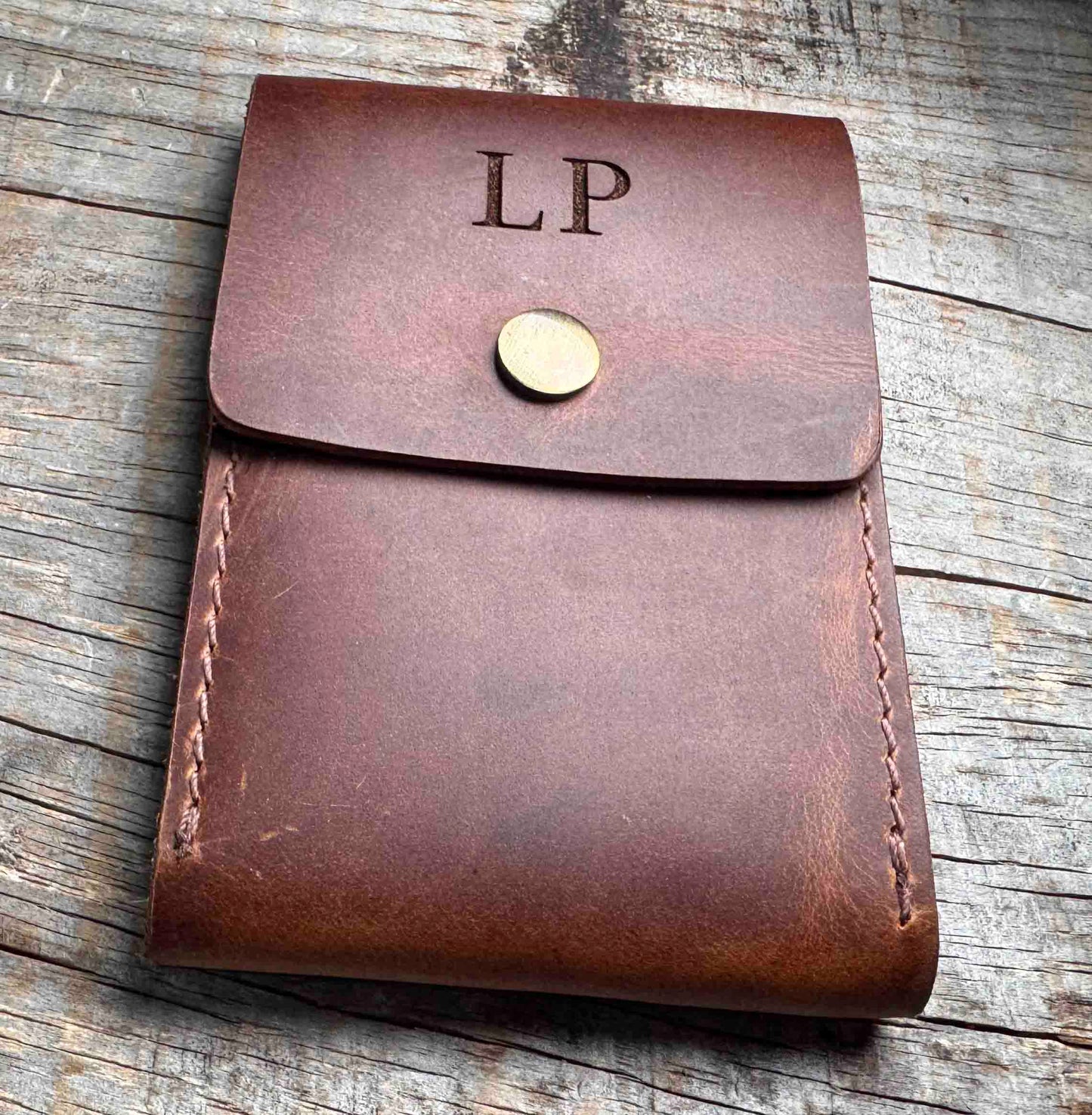 Custom Engraved Leather Playing Card Case