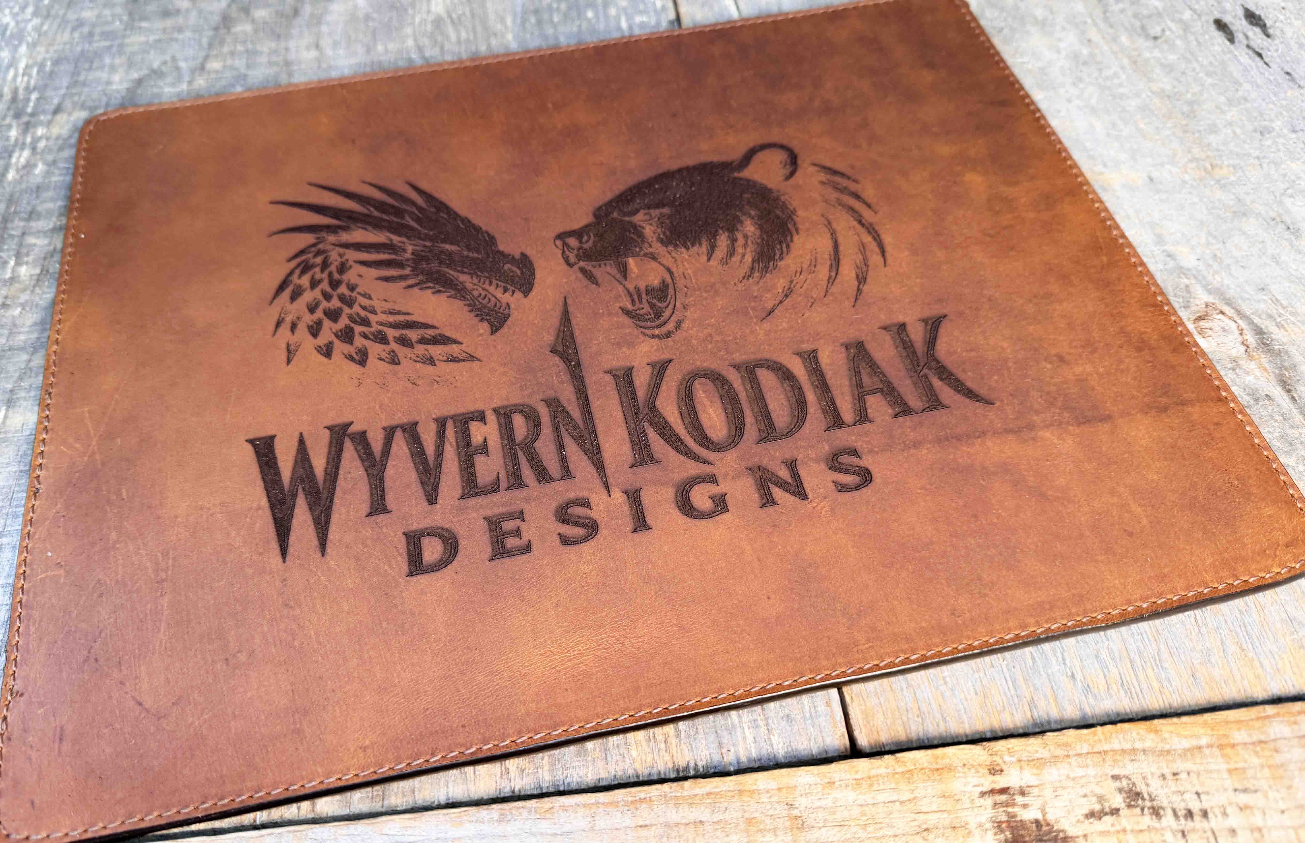 Premium Leather Engraved Desk Mat - Memories Made Custom