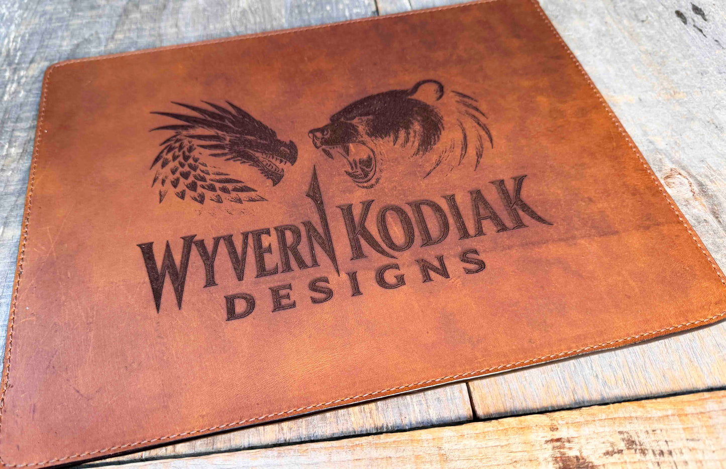 Premium Leather Engraved Desk Mat - Memories Made Custom